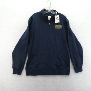 League Quarter Zip Pullover Mens Large Seattle Washington Navy Blue Sweatshirt